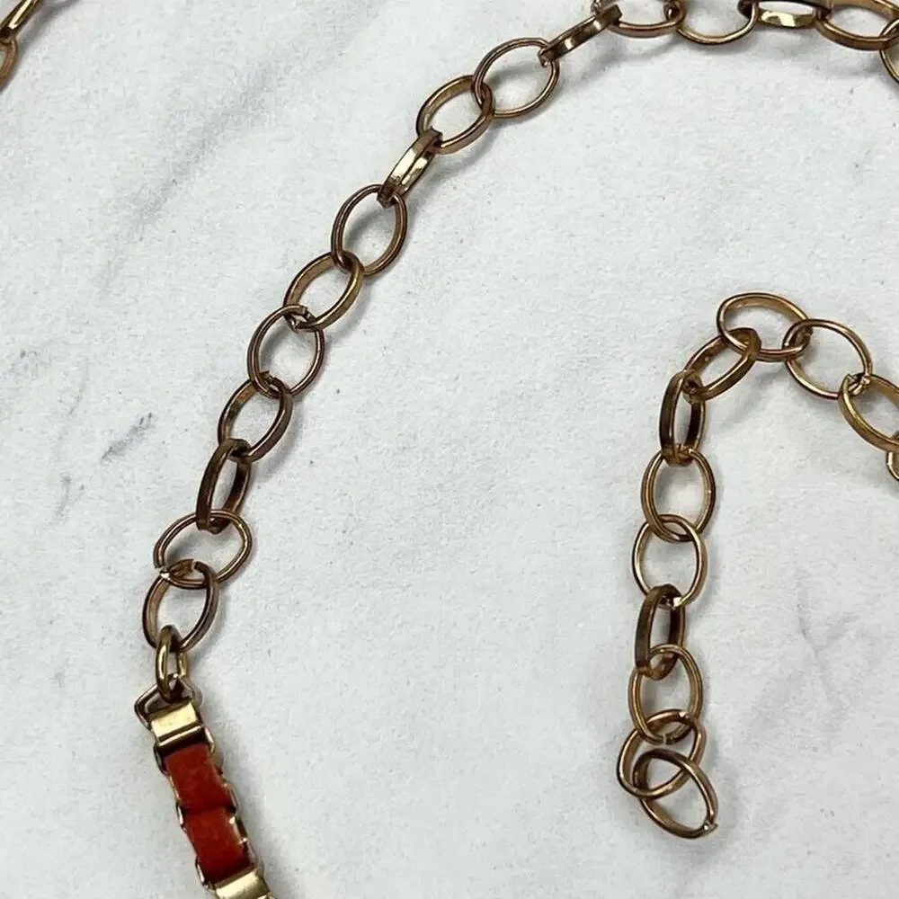 Gold Tone Woven Box Chain Link Belt Large/XL (L/XL) ✨